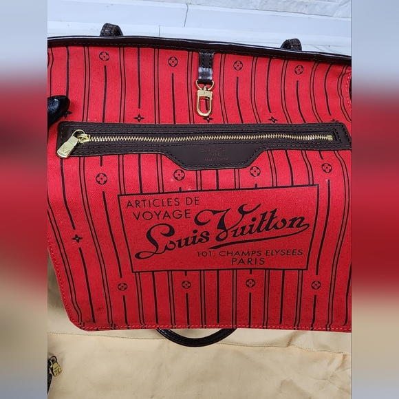 👜 Authentic Louis Vuitton Neverfull Damier Ebene Tote MM - Picture 15 of 16